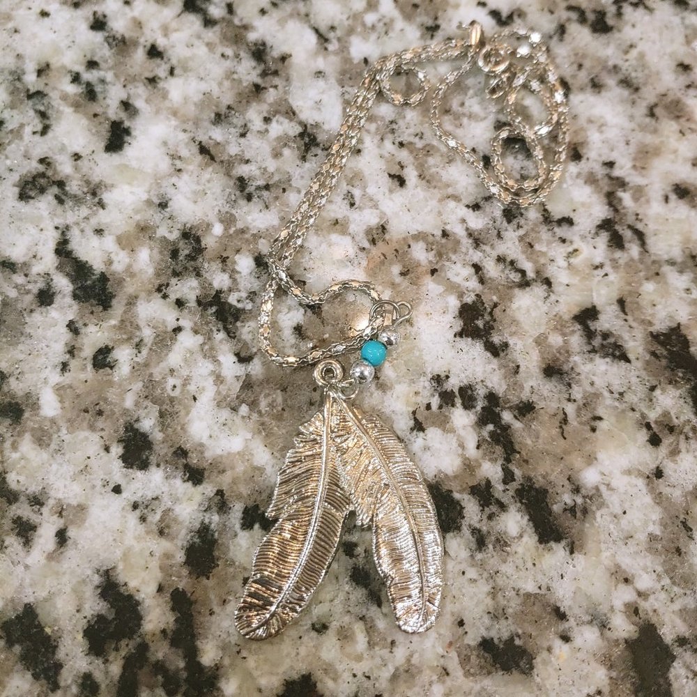 Silver Feather Necklace